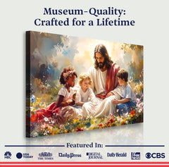 Jesus With Children Faith Wall Art VIII